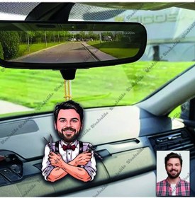 Resim Meslekler-kuaför Ahşap Tasarımlı Araba Dikiz Ayna Süsü Tasarımlı Buzdolabı Magneti/resim Gönder Magnet Olsun 