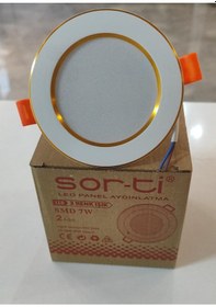 Resim Sorti 7w Sıva Altı 3 Renk Led Spot Gold Kasa Beyaz - Gold 