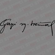 Resim STİCKERCI BEY Gazi Mustafa Kemal Atatürk Imza Sticker Folyo Baskı Kaplama Etiketi Modifiye Ve Aksesuar Malzemesi 