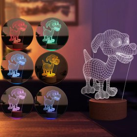 Resim Şirin Minik Köpek Figürlü Dekoratif Hediye Led Masa Lambası | BYLAMP 