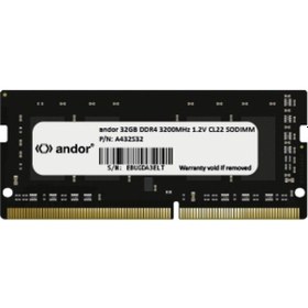 Resim Andor A432S32 32 GB DDR4 3200 MHz Dizüstü SODIMM CL22 Ram 