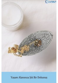 Resim Dekoratif Kase Takı Kutusu Yüzük Kolye Kutusu Mum Tabağı Takı Organizer Model 7 - Gümüş Eskitme 