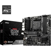 Resim MSI B550M PRO-VDH AM4 DDR4 4400(OC) HDMI DP VGA M.2 USB3.2 MATX Anakart 