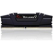 Resim Gskill 8gb Ripjawsv Siyah Ddr4 3200mhz Cl16 1.35v Tek Modül Ram F4-3200c16s-8gvkb Soğutuculu Pc Ram 