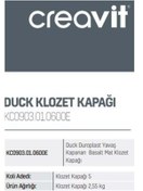 Resim Creavit Kc0903.01.0600e Duck Duroplast Yavaş Kapanan Basalt Mat Klozet Kapağı 