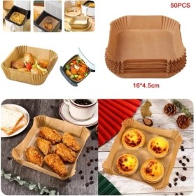 Resim Renklime Büyük Boy Air Fryer Fritöz Pişirme Kağıdı 50 Adet 