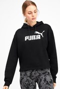 Resim ESS Cropped Logo Hoodie T Siyah Kadın Sweatshirt Puma