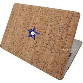 Resim MacBook Air M1 13" A1932 A2179 A2337 Uyumlu Açık Kahverengi Laptop Koruyucu Kılıf WOOD02 