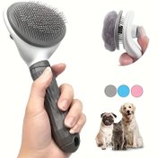Resim PetPro 2'si 1 Arada Köpek Bakım Fırçası ve Saç Çıkarıcı Paslanmaz Çelik Ayrılabilir Tarak ile - Ergonomik Sap, Pil Gerektirmez, Tüm Köpek Irkları ve Boyutları için Kolay Temizlik 