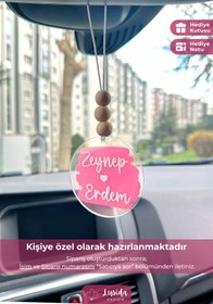 Resim Lusida Design Kişiye Özel Splash Pembe Dikiz Aynası Pleksi Araba Süsü 