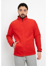 Resim Dasüniforma Unisex Anti-pilling Tüylenme Yapmayan Standart Fit Tam Fermuarlı Soğuk Geçirmez Polar Hırka Narçiçeği 