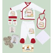 Resim Bk Kids Kişiye Özel Kırmızı Hastane Çıkışı,bebek Anı Kartı,yeni Doğan Bebek Giyim Hediyesi,9 Parça Bebek Hediye Seti-6 