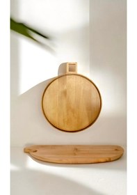 Resim El Yapımı Çam Ağacı Ahşap Kesme Tahtası 