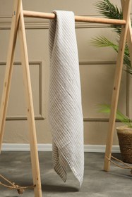 Resim Caline Baby 2 Kat Çizgili Müslin Kundak Bezi 20/20 - 120x120 cm Bej 