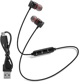Resim Sutinna Kablosuz Kolye Kulaklık, Bluetooth 5.0 Ergonomik Tasarım Kulak İçi Stereo HiFi Gürültü Azaltma Spor Koşu Kulaklıkları İş Ev Ofis için (Siyah) 