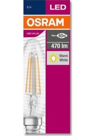 Resim 5 Adet Osram 4W=40W Rustik Led 2700 Kelvin -Sarı 470 Lümen 