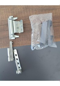 Resim Çift Açılım Üst Menteşe Ve Alt Menteşe Seti + Antrasit Gri Menteşe Kapağı Dahil 