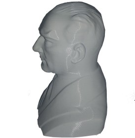 Resim Beyaz Atatürk Heykeli Biblo 8 X 6 Cm Özel Tasarım 