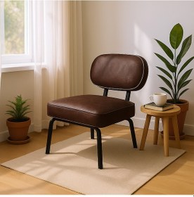 Resim Luna Berjer - Modern Tekli Koltuk - Ofis Koltuğu - Acı Kahve 