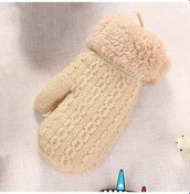 Resim Mavi Projektör Yürüyor Bebek Erkek Kız Kış Örme Eldiven Çocuk Karikatür Kalınlaşmış Sıcak Eldiven 