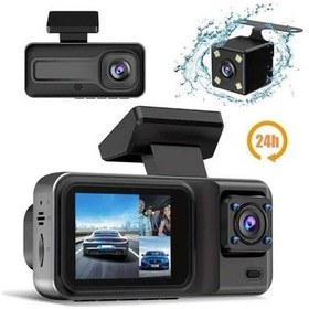 Resim Northcity 1080p 3 Lensli Wifi Araç İçi Kamera Dvr Gece Görüşlü 3 Kamera Seti - Ön İç Arka Kapsamlı Kayıt 