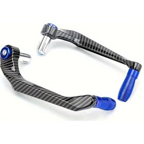 Resim Turcoshop11 Mavi Cnc Alüminyum Sokak Tur Motosiklet Koruma Balkon Boynuzlu Universal 
