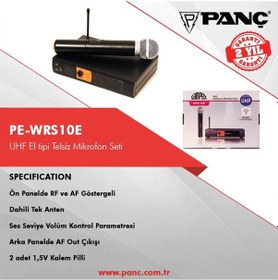 Resim Pe-wrs10e Uhf El Tipi Telsiz Mikrofon Seti 