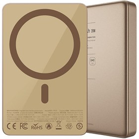 Resim Recci RP35 PD 20W Led Göstergeli Hızlı Şarj Özellikli Wireless Powerbank 15W 10000mAh - Gold 