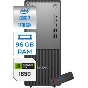 Resim Lenovo Thinkcentre Neo 50T Gen5 Intel Core I7 14700 96GB Ddr5 256GB SSD Windows 11 Home Nvidia GTX1650 4gb Masaüstü Bilgisayar 165012UAS0GL00H26 + Zetta Flash Bellek 