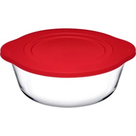 Resim Paşabahçe Borcam Yuvarlak Tencere Kırmızı Kapaklı - 2100CC 