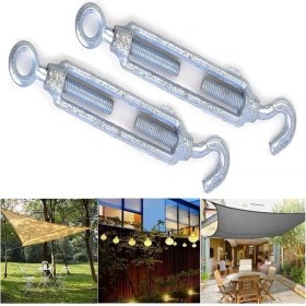 Resim 2 Adet Çektirme 5mm Çelik Halat Gerdirme Çelik Kanca Gergi Demiri Yük Halat Gerdirme Gerdirme Kanca 