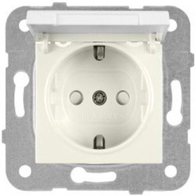 Resim Viko Karre Krem ÇK Kapaklı Topraklı Priz Çerçevesiz - 90967212 