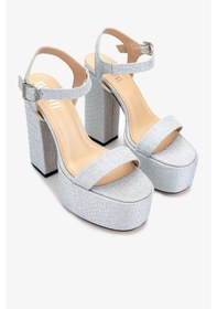 Resim Valmenti Kadın Topuklu Ayakkabı 654 976 Bn Ayk Y25 Gumus Sım Gümüş 