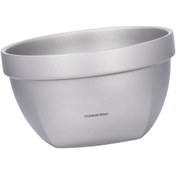 Resim Lemestar Dışarıda Kullanım İçin Saf Titanyum İki Katlı Isı Dayanıklı 500ml Yemek/kahve/salata Kasesi - Ultra Hafif Ve Temizlenmesi Kolay Gümüş 