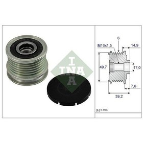 Resim Ina 535001510 - Alternator Kasnagı Mercedes W202 W210 W638 B901 