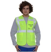 Resim Baskılı Mühendis Yeleği Yeşil 