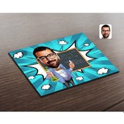 Resim Kişiye Özel Erkek Kimya Öğretmeni Karikatürlü Ahşap Puzzle-1 