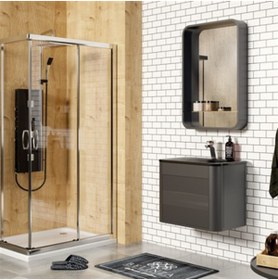 Resim Belinza Twist Banyo Dolabı Takımı Antrasit 65 Cm 