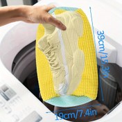 Resim 1 Adet Polar Fermuarlı Ayakkabı Çamaşır Torbası - Yumuşak Kıllar & File ile Dayanıklı, Yeniden Kullanılabilir Spor Ayakkabı Temizleyici, Deformasyona Karşı Koruyucu, Krem/Gri/Mavi/Sarı Renklerde Mevcut, Ayakkabı Çamaşır Torbası, Çamaşır Torbaları 