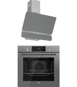 Resim Ferre QMS63CPR - D082 Cam Ankastre Set 2'li Gri 