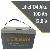 Resim LEXRON 100AH 12.8V Lityum Akü 