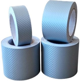 Resim Temiz Pazar Gri Karbon Folyo Şerit Araç Direk Çıta Kaplama Folyosu 7 cm x 5 Metre 