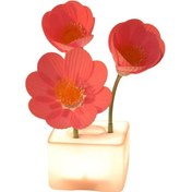 Resim Suntek Otomatik Blooming Çiçek Gece Işık Yatak Odası Pembe Pembe 