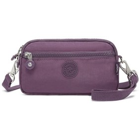 Resim Smart Bags Minik Boy Su Geçirmez Krınkıl Kumaş Telefon Ve Postacı Çantası Mürdüm 