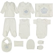 Resim Cherub Baby Unisex Taç Nakışlı Bebek Pamuklu 10 Parça Hastane Çıkışı 