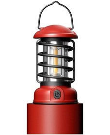 Resim Madfox Vintage Glamping Kamp Lambası 300 Lümen Kırmızı Renk Pilli Kırmızı 