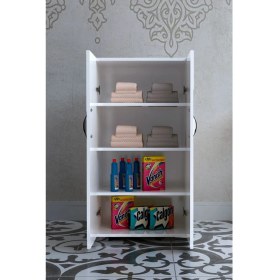 Resim Remaks 110 cm 2 Kapaklı Çok Amaçlı Dolap - Beyaz 