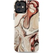 Resim Apple iPhone 11 Kılıf Ebru Desenli Kajsa Lava Kapak 