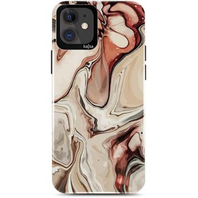 Resim Apple iPhone 11 Kılıf Ebru Desenli Kajsa Lava Kapak 