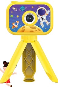 Resim DigiMonster Dijital Fotoğraf Makinesi Çocuk Mini 1080p Hd Kamera Selfie Tripotlu Harika Çocuk Hediyesi 